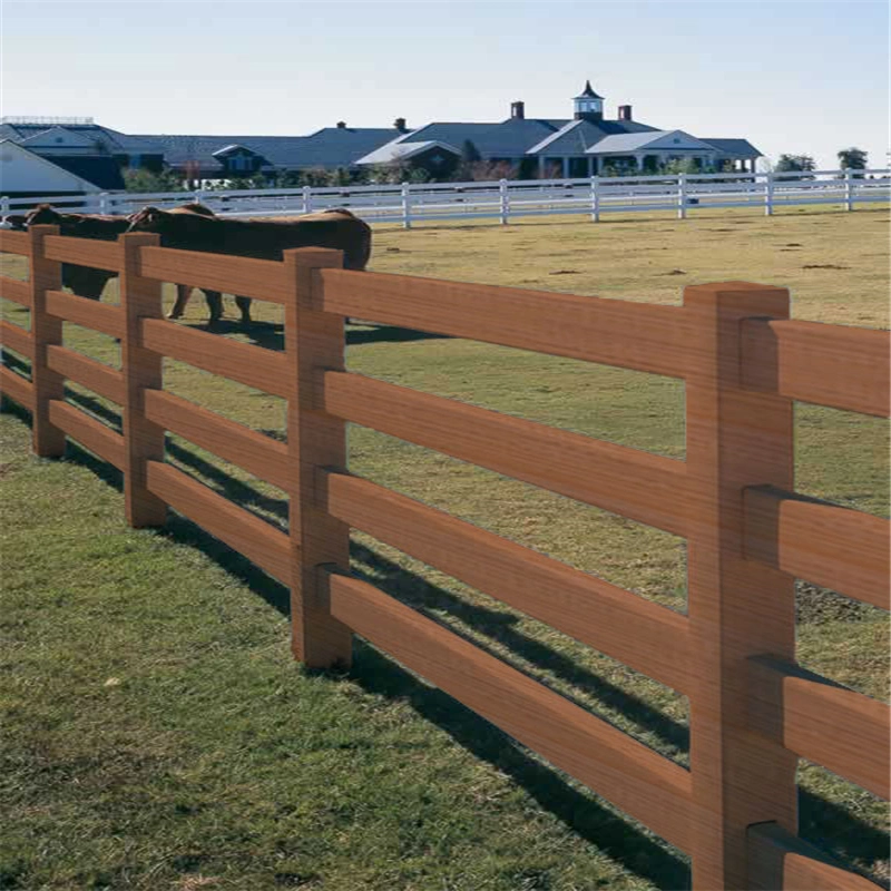 Manufacturer Factory Hot Selling Black Horse Steel Rail Fencing