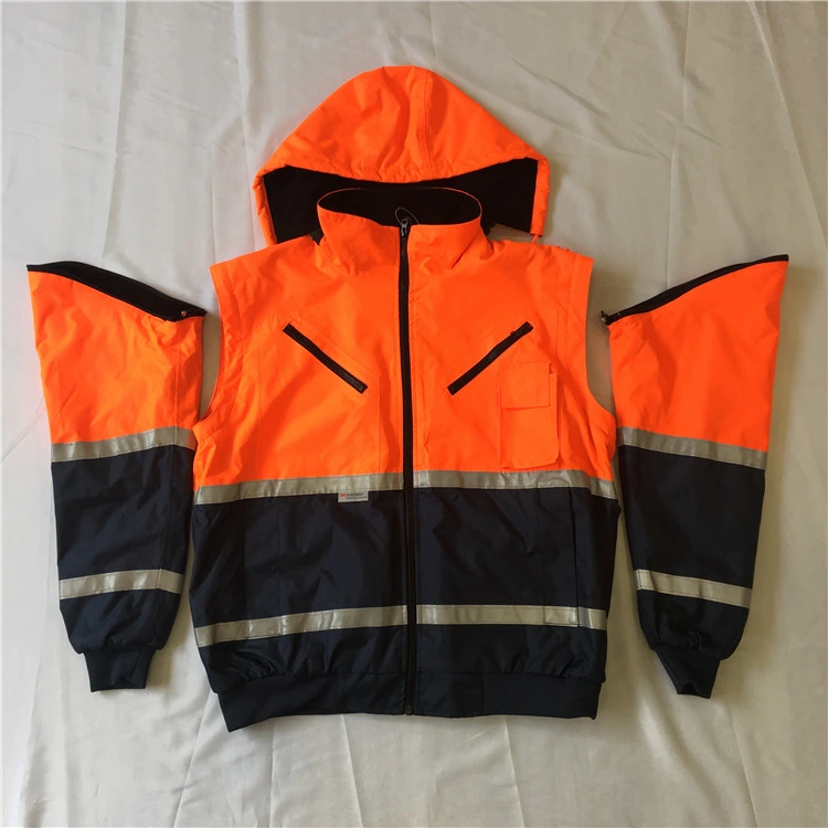 Detachable Sleeve Safety Waterproof Jacket