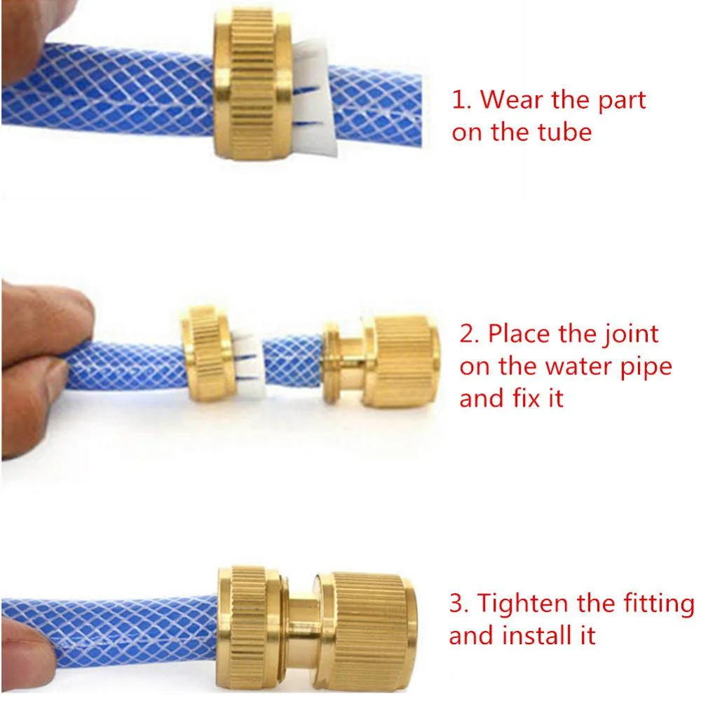 Jardim irrigação 1/2" as conexões de latão do conector de acoplamento rápido da mangueira