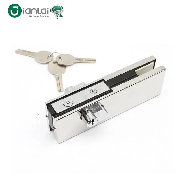 Factory Direct Glass Door Bottom Lock Patch Fitting with Brass Keys