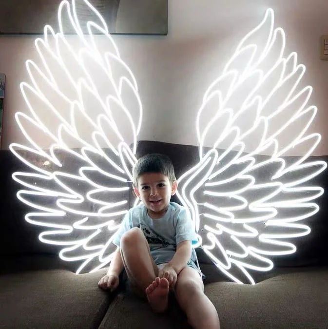 Factory Direct Sale Neon Light Sign Angel Wings Custom Light Acrylic 3D LED Neon Signs