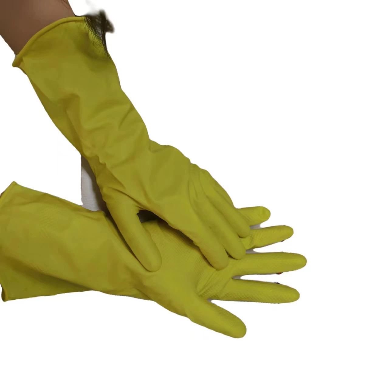 Washing Dishes Washing Clothes Cleaning Waterproof Plus Thickness Rubber Leather Gloves