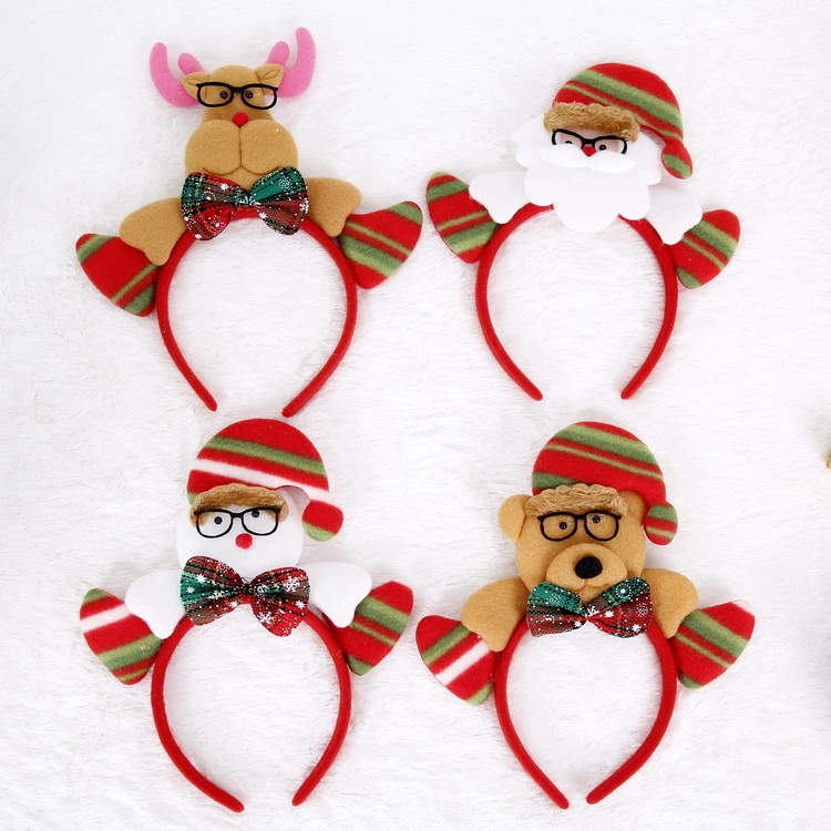 Adornos de Navidad Navideñas Pins Fiesta de Navidad Props Cabello bandas