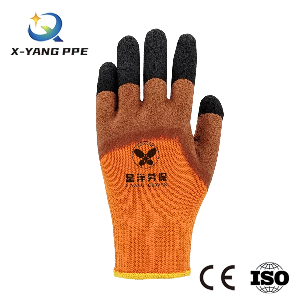 7g Looped Terry Napping Latex Foam 3/4 Half Coated Finger Reinforce Labor Protection Work Working Industrial Construction Gloves