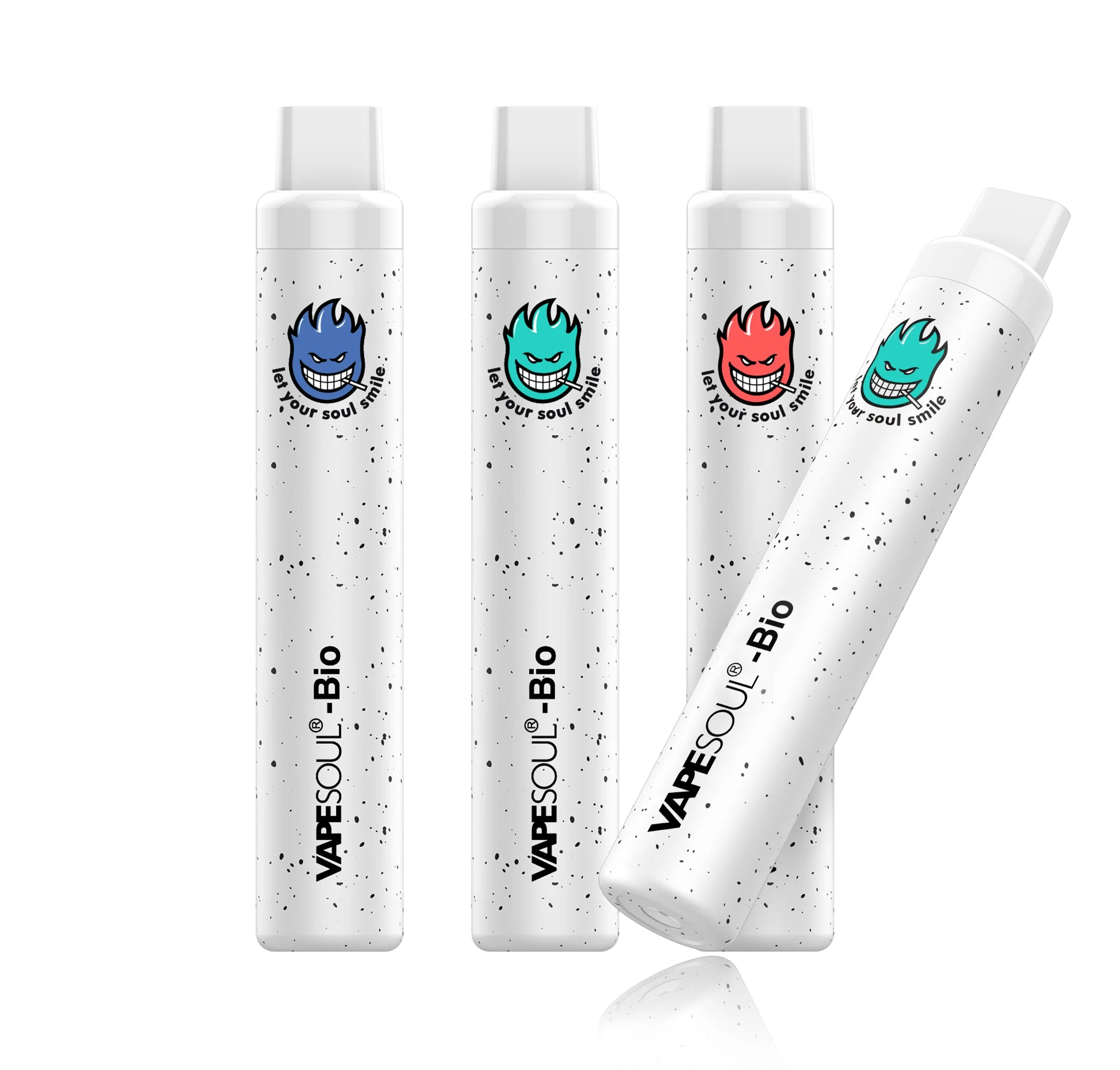 Vapesoul-Bio 600 Puffs malla bobina TPD Recircle recargable intercambiable Eco-friendly Batería PIN Puerto de carga Ambiental Mayorista electrónico de cigarrillos VAPE