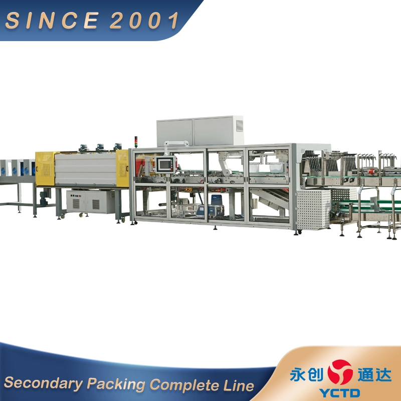 YCTD film+tray wrapping packing machine for beverage /food/medicine/ industries cartons /bottles packing