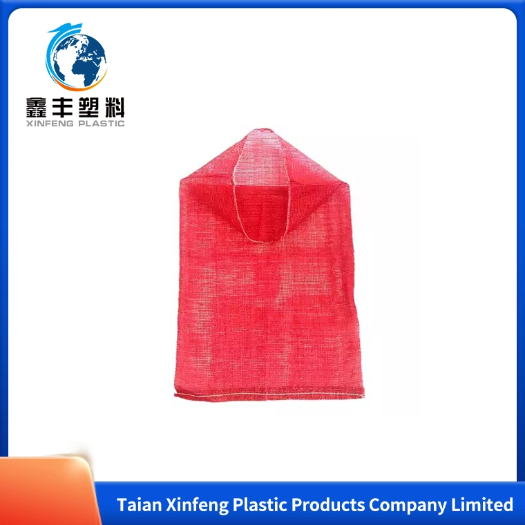 Plastic 20kg 25kg 30kg PP Drawstring Vegetables Packing Onion Potatoes Net Mesh Leno Bag for Vegetables Firewood Packing Food Packaging Mesh Bag