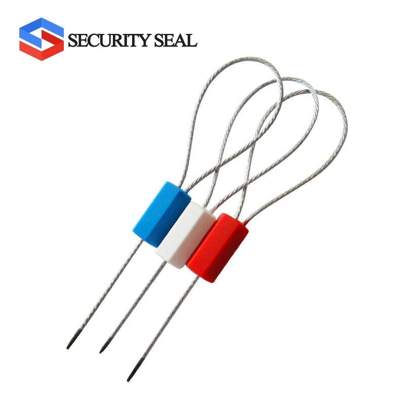 Adjustable Length Tamper Evident Cable Seal Customized Security Metal Pull Tight Cable Seal with Printing