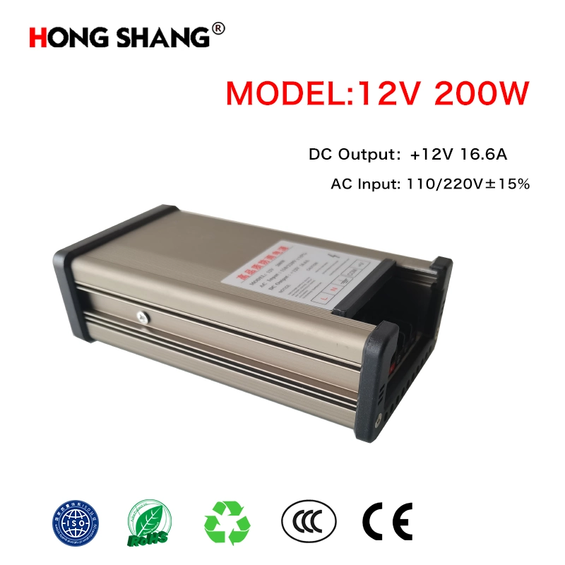 Waterproof Advertising Light Box Adapter AC110/220V DC+12V Transformer 16A Power Supply Switch Power Supply