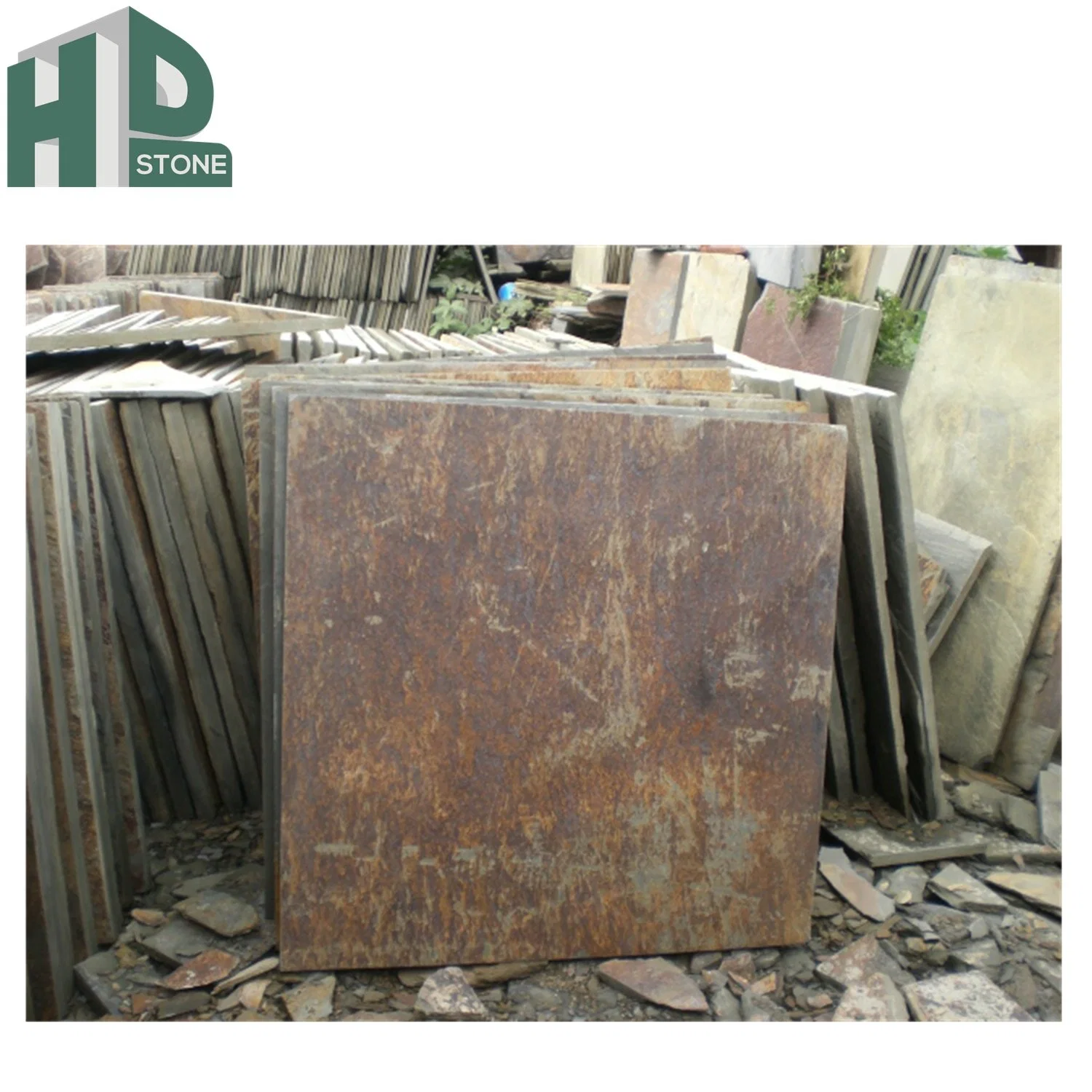 Natural Stone Rusty Slate Tiles Natural Split for Outdoor Paving