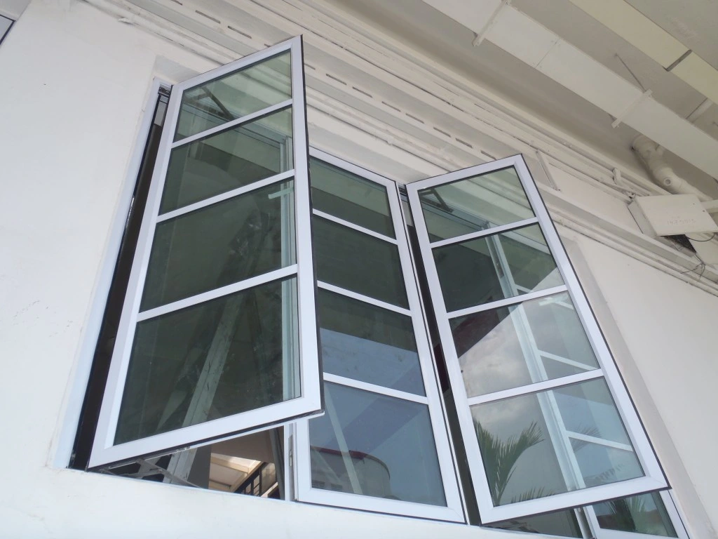 Thermal Break Aluminum Casement Window with CE Approved Double Glazed Glass As2047 Window Grill Design