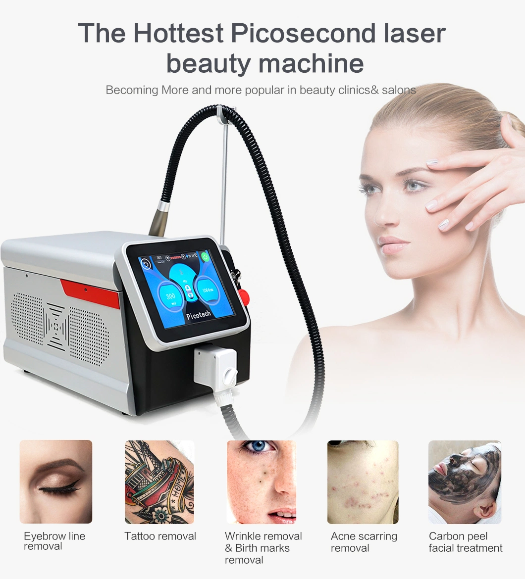 Remoção de tatuagens 2021 Professional tecnologia laser YAG ND tatuagem cicatriz de acne Acne Remoção de pigmento