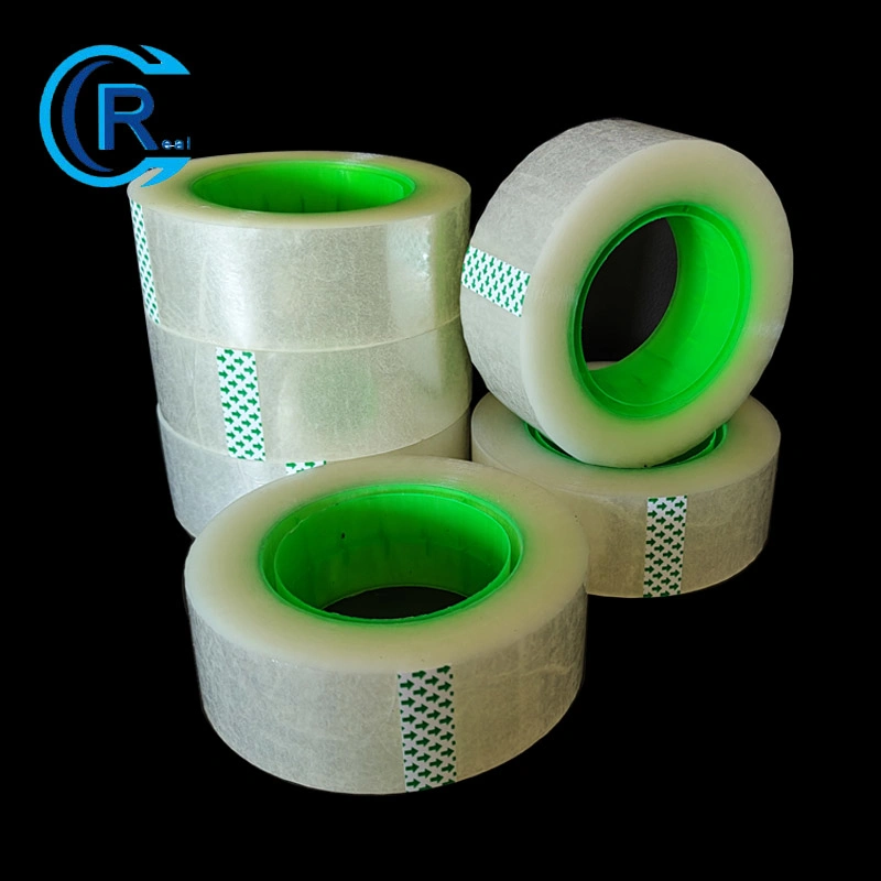 Hot Selling BOPP Clear Packing Adhesive Tape with Plastic Green Tube Core for Shipping Packaging Moving Sealing