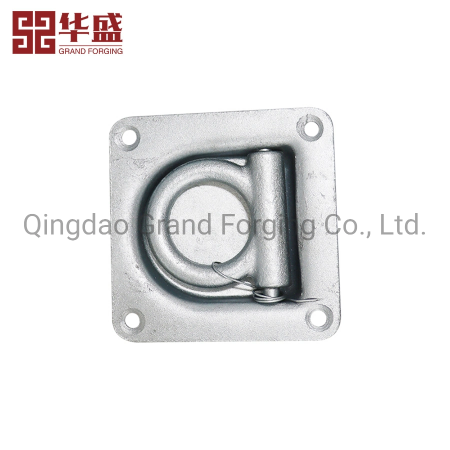 Galvanized Steel Square Floor Recessed Pan Fitting Tie Down Ring Truck Parts Recessed Anchor Lashing Ring