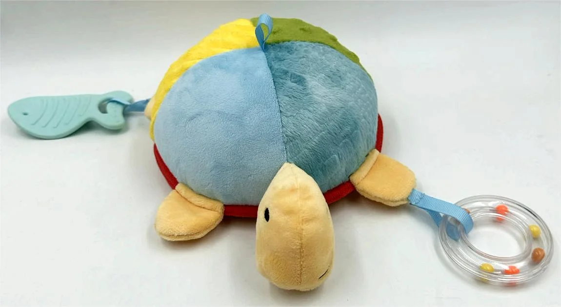 Juguetes para bebés juguetes Tortuga de peluche sonajero sonajero de pegamento de dientes espejo Funhouse