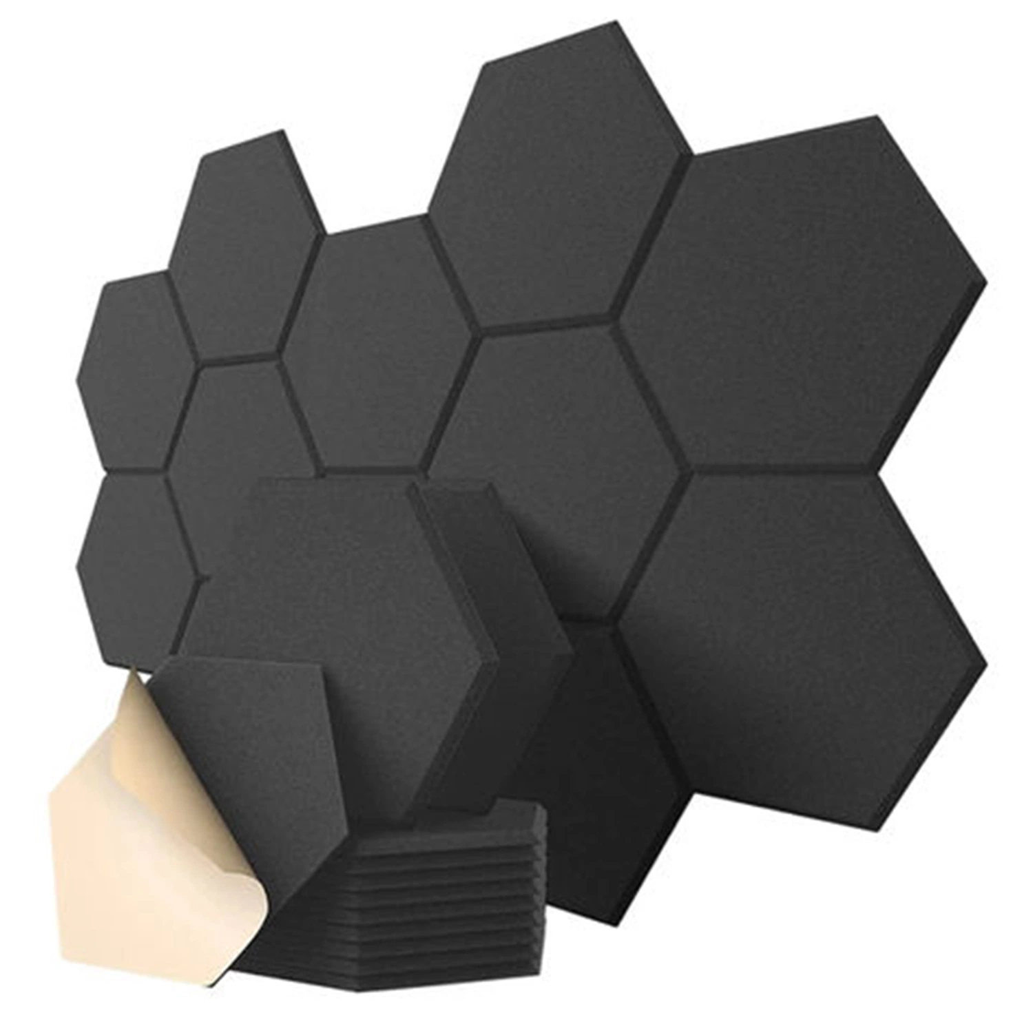 Top Grade 3D Soundproof Panel Polyester Fiber Decorative Acoustic Panels for Interior Wall Hexagon Acoustic Panel