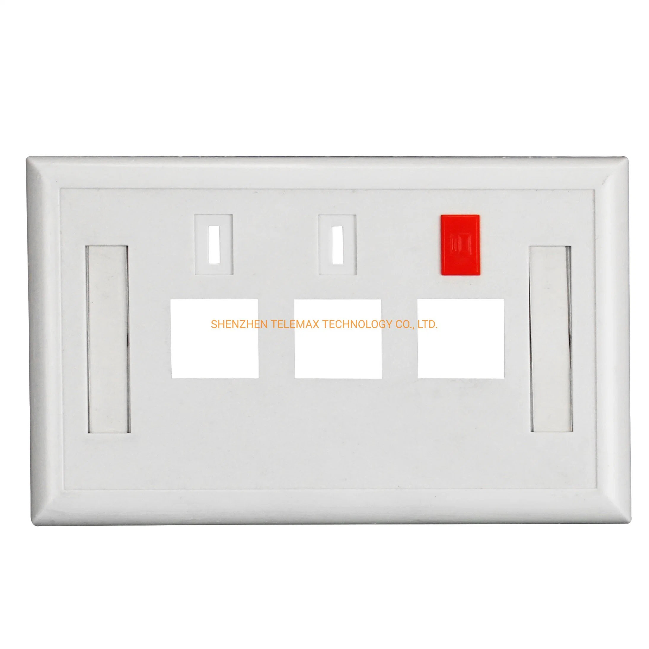 3 Port 120 Type Faceplate faits de matériau ABS blanc avec accessoires réseau Us Style blindé