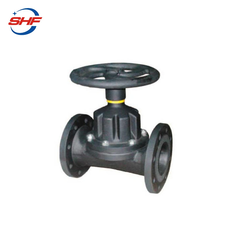 Manual Plastic CPVC Straigtway Diaphragm Valve Double Flanged/CPVC Straightway Diaphragm Valve