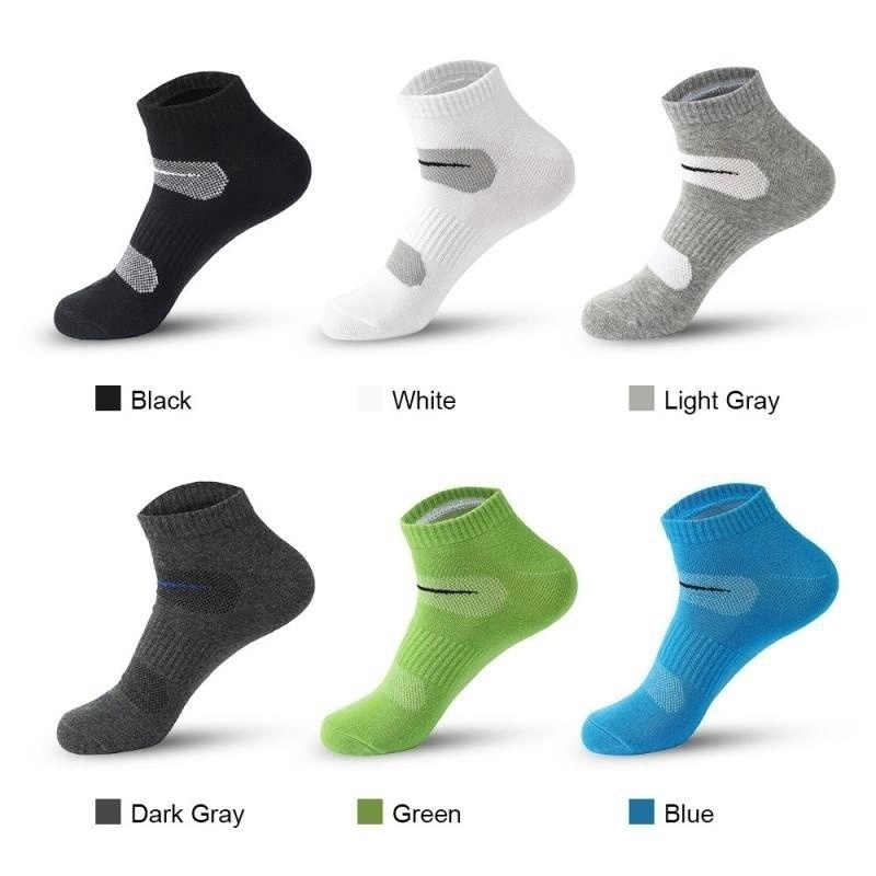 Anti Bacterial Breathable Skin-Friendly Men Women Fashion Cotton Short Basketball Football Jogging Sports Terry Cushion Sock