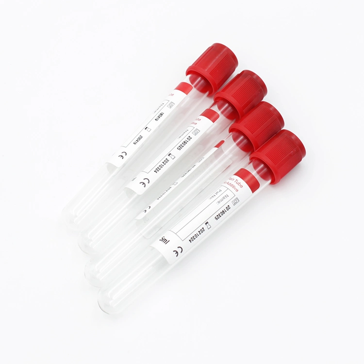 3ml 10 Ml ISO Sterile Red Cap Vacuum Plain Blood Collection Tubes