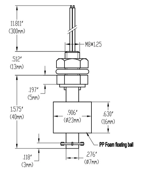 Light Weight Imported Switch Element Plastic Level Switch /Sensor for Household Electric Appliances