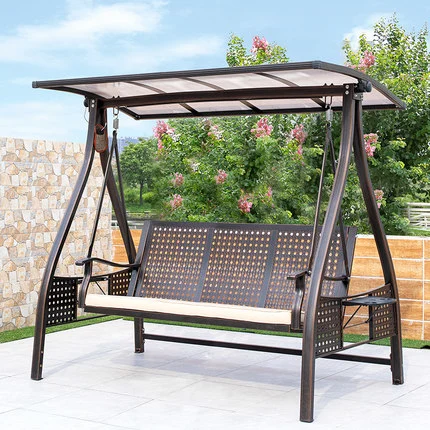 Outdoor Outdoor Swing fauteuil à bascule double adulte de jardin Fauteuil Suspendu Accueil balcon en fer solaire en aluminium moulé