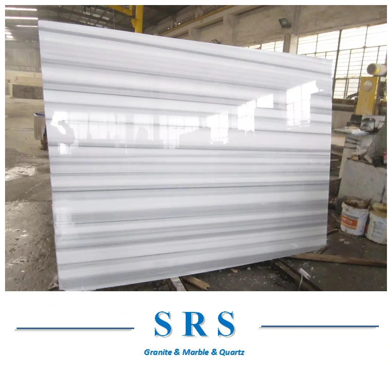 Popular Marmara White Marble Wooden Marble Slabs/Tile