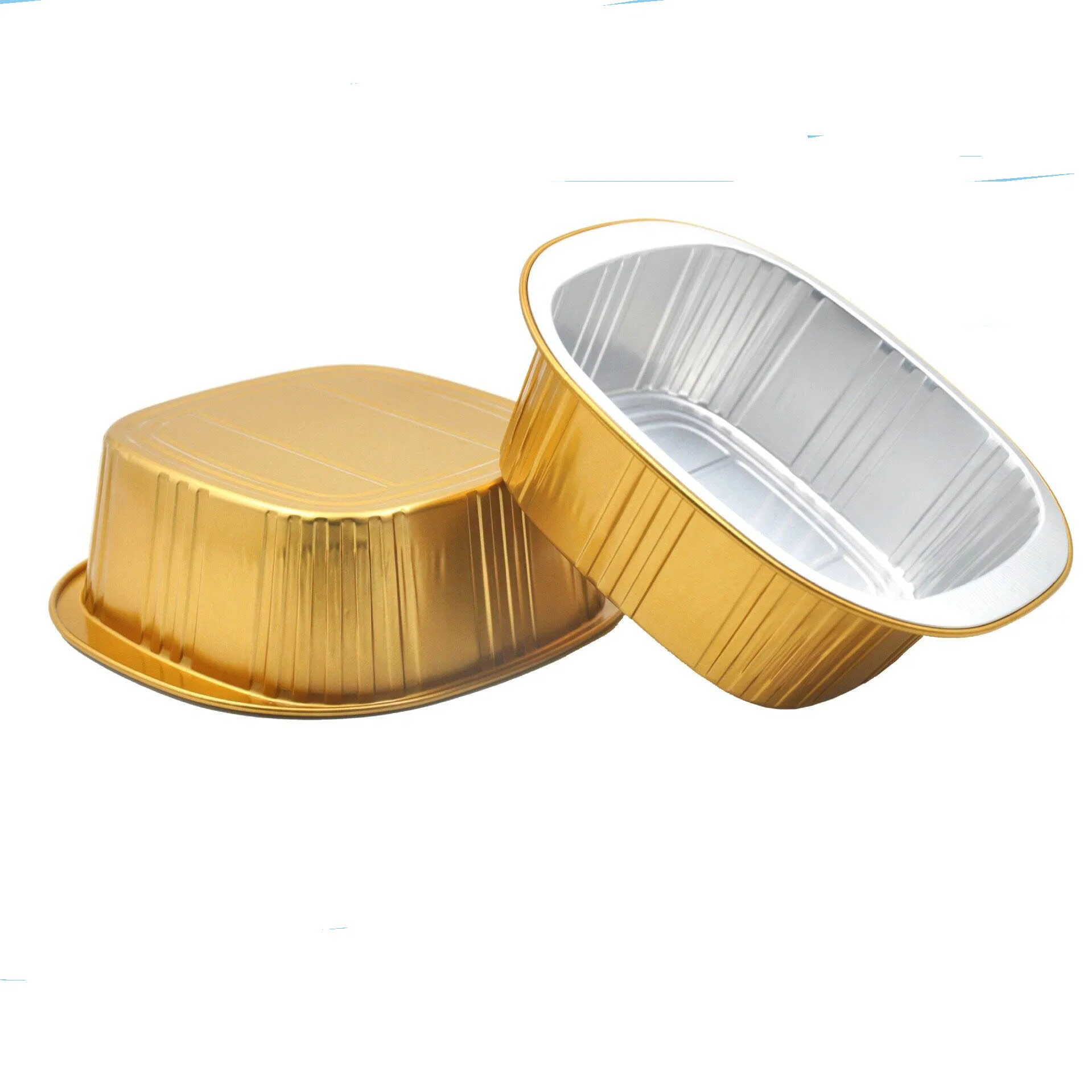 Disposable Aluminum Foil Cups Square Tray with Clear Lid Storage Container Wbb13995