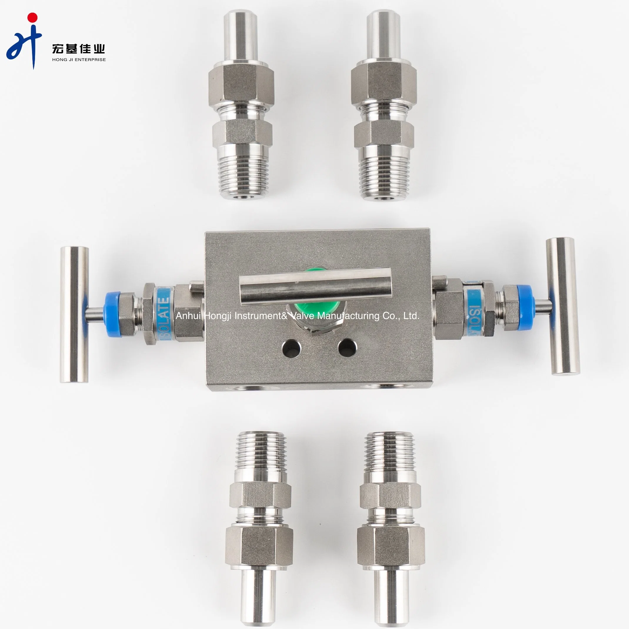 3-Ventil-Verteiler aus Edelstahl, Typ 6000psi Qff3, integrierte Dreiventilgruppe Geräteventil