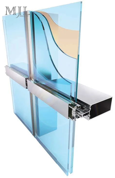 5% Rabatt Aluminium Profil Glas Vorhang Wand Baumaterial