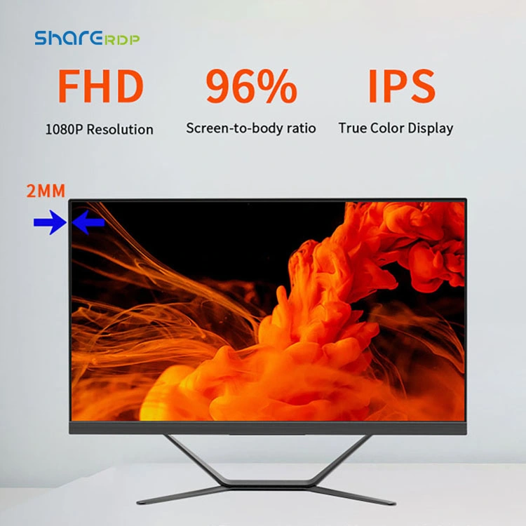 Sharerdp All-in-One Computer Desktop 23.8" FHD IPS-Grade LED Core I7 Optional Touch Screen DVD RW Webcam Powerful Office PC