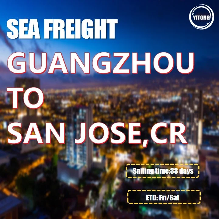 O frete marítimo de Xangai para San Jose Costa Rica