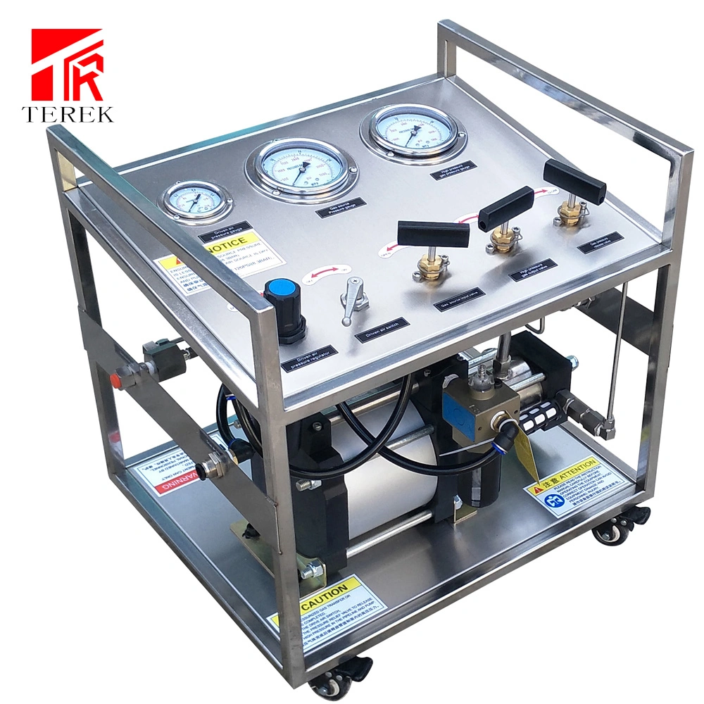 Terek Brand High quality/High cost performance 320 Bar Output Portable Pneumatic Driven Gas Booster Unit for Gases Transferring