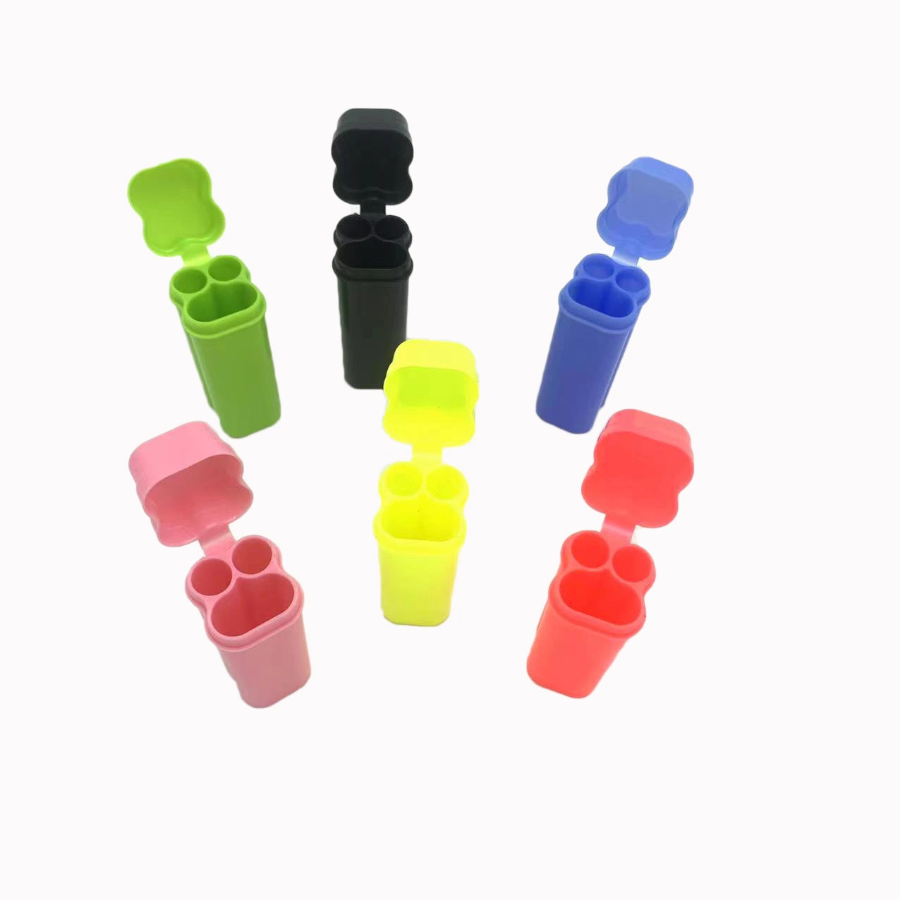 New Arrived Plastic Joint Holder 3 Pack Double Containers for Joint Custom Blunt Tubes Holder