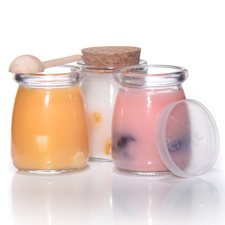 7oz 4 Oz 6oz 5oz Household Glass Pudding Yogurt Jam Jelly Cute Jar Glass