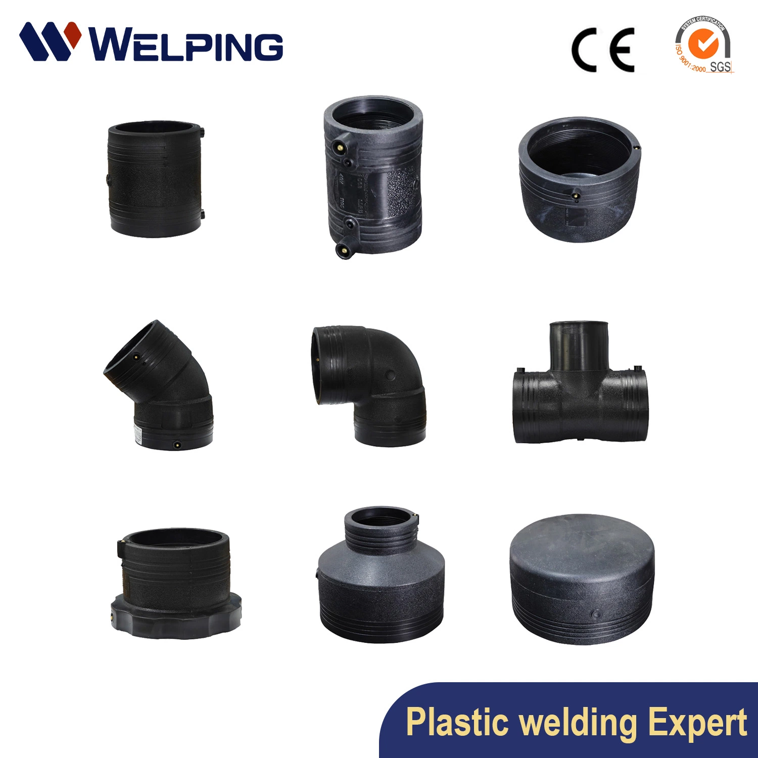 HDPE Electrofusion Fittings/Coupling Pipe Connect Fittings/ Black SDR11 Pn16 PE100/Factory Price