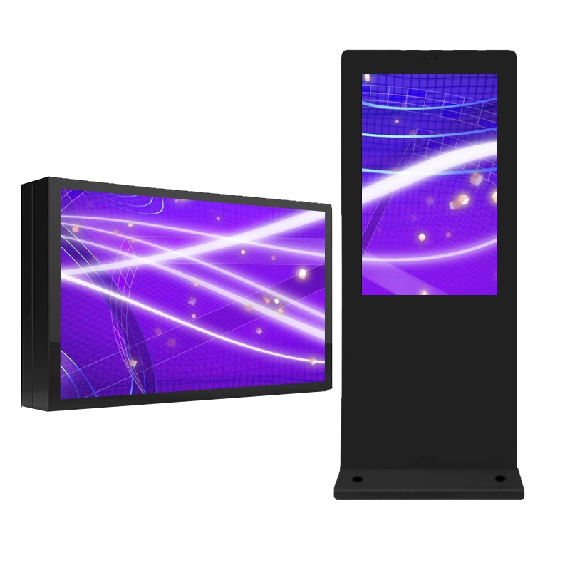 43 55 65 pulgadas de pantalla LCD para exteriores IP65 Resistente al agua de 2500 nits Anti-Fog 4G de alto brillo del sistema Android LCD Digital Signage Outdoor