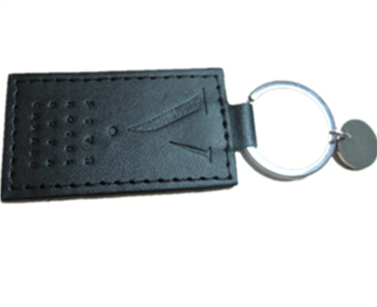 Promotion Gifts Leather Keyring with Stamp Logo (YB-LK-12)