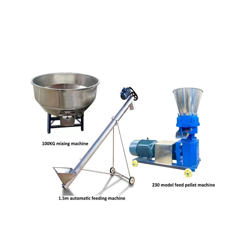 Animal Feed Machine Diesel Pelletizer Processing Line Factory Flat Die Pig Sawdust Dual Usage Feed Pellet Machine with Diesel Engine Electric Motor