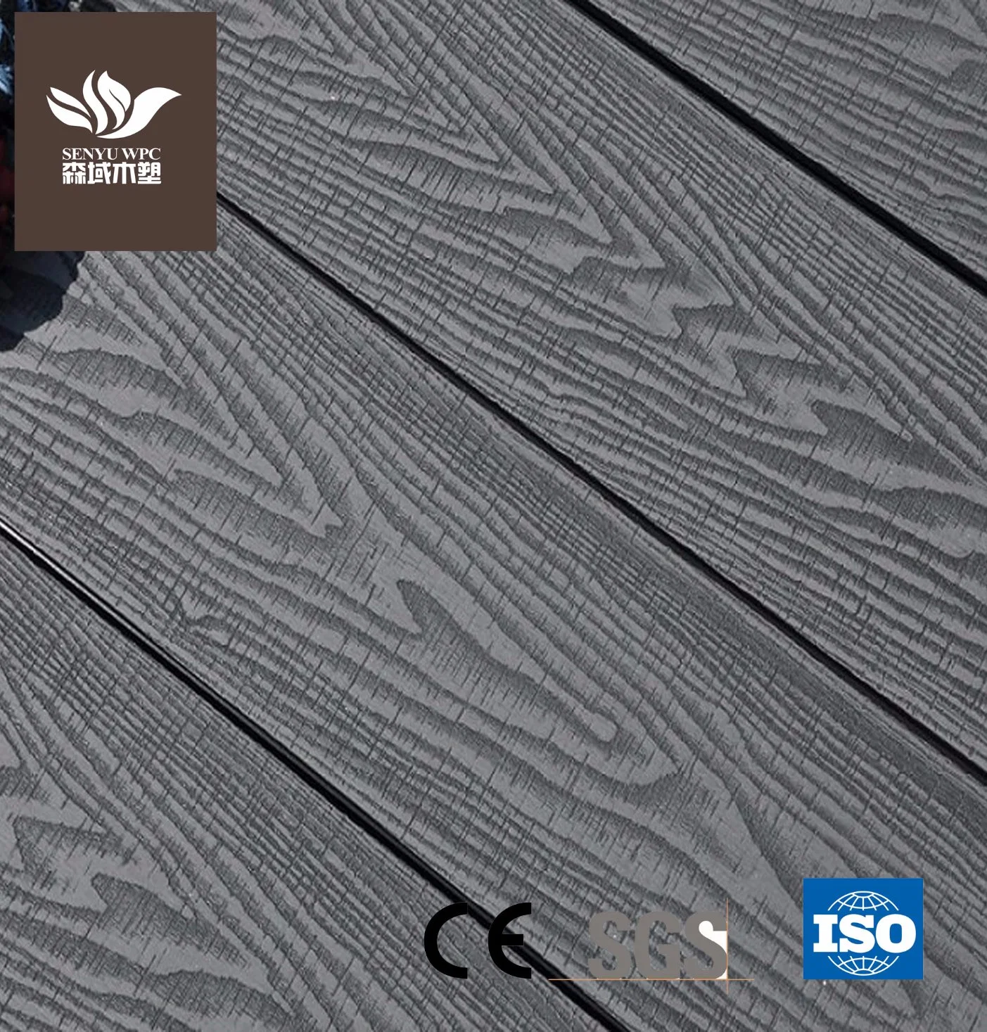 Building Material 3D Deep Embossed Outdoor WPC Board Wood Plastic Composite Decking