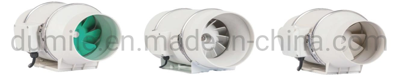 Fresh Air Wind Mixed Flow Duct Extractor Fan with Speed Controller Shops Pipe Exhaust Plastic Axial Blower