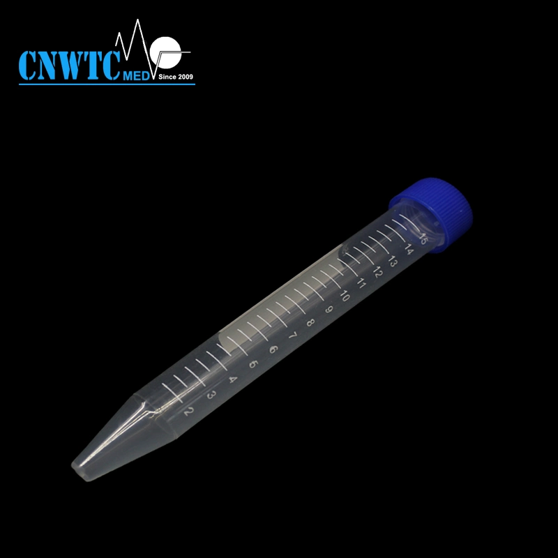 Lab Disposable Plastic 15ml Centrifuge Tube Sterile Falcon Tube with Conical Bottom