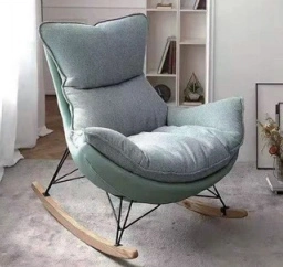 Venta caliente la vida moderna habitación silla mecedora de la bolsa de suave tejido cómodo sillón reclinable