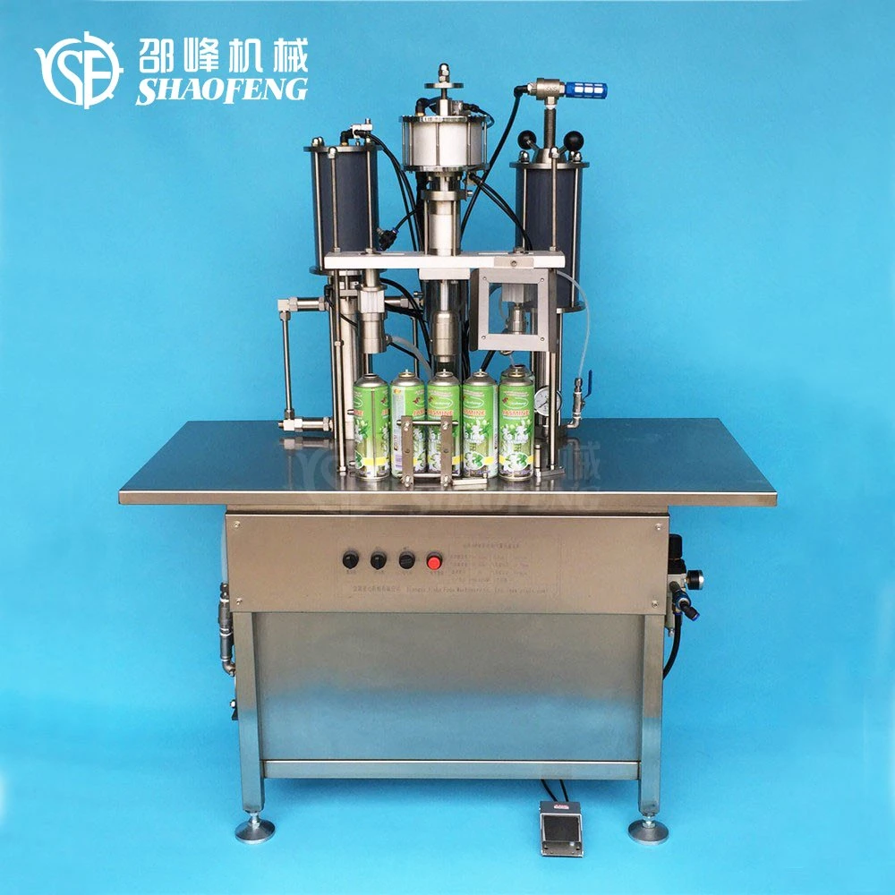 3 in 1 Spray Aerosol Canister Filling Capping Machine Insecticide Paint Hair Spray Air Freshener Deodorant Aerosol Filler Capper Machine