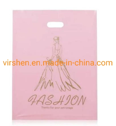 Plastic Bags Custom Merchandise Die Cut Handle Boutique Retail Shopping Good Gift Bag