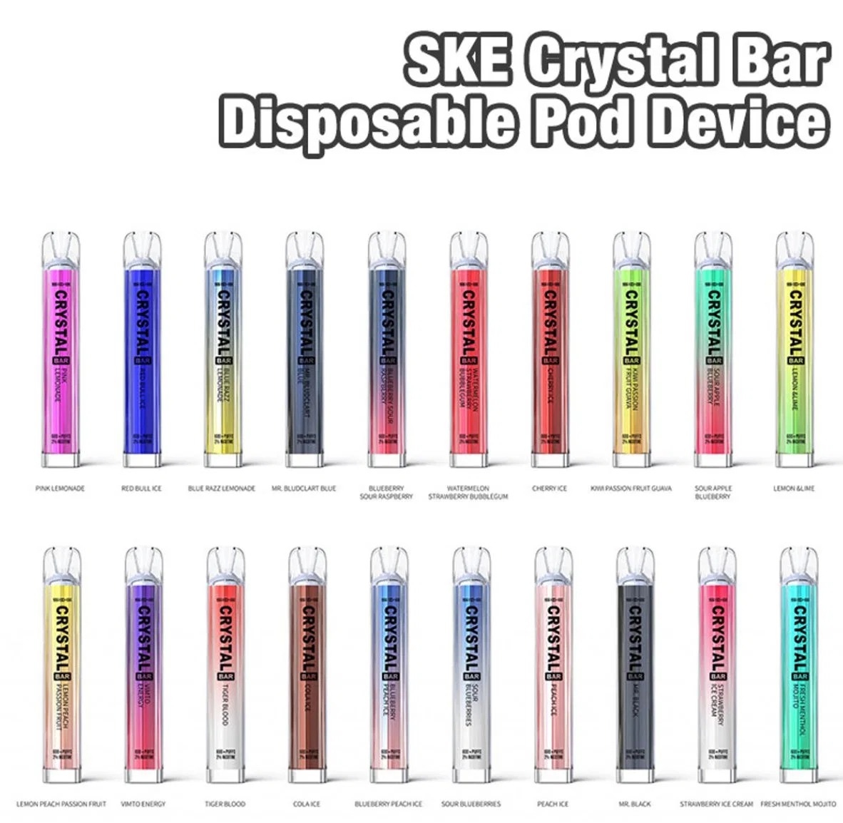 UK Cheap Price Wholesale Best 600 Puffs 0mg 20mg Nicotine Free Crystal Finish Disposable Vape
