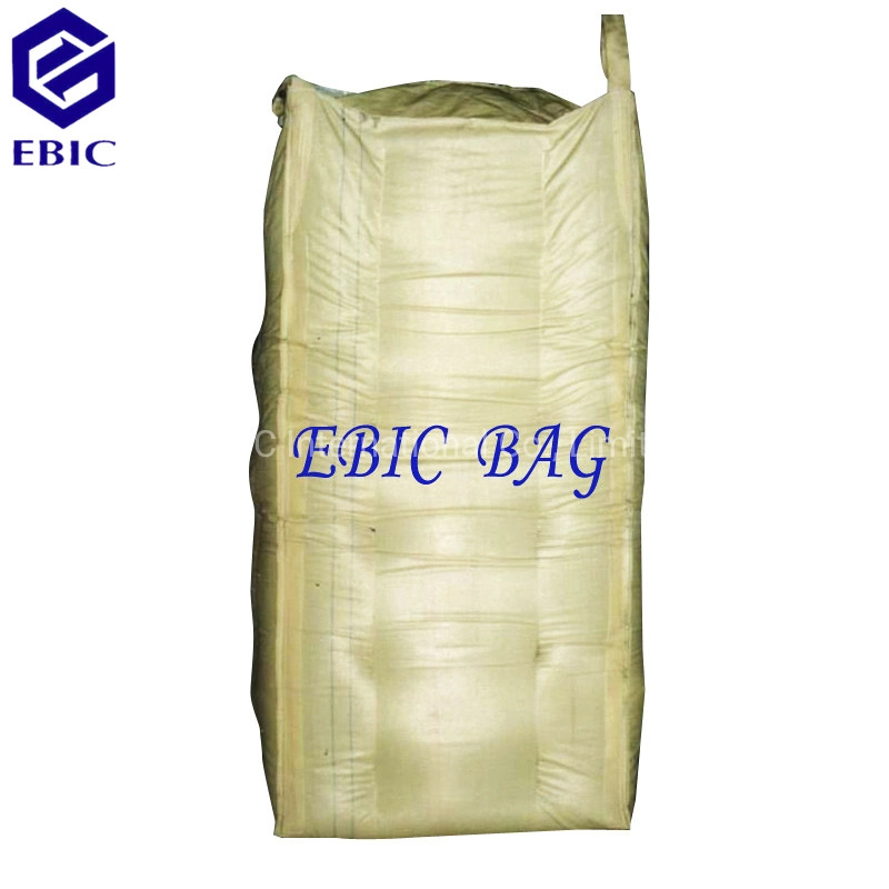 Customized U-Panel Body Square Bottom Corner Loops Building Firewood Fertilizer Cement PP Mesh Plastic Woven Bulk Jumbo Big Bag with Top Skirt & Bottom Closed