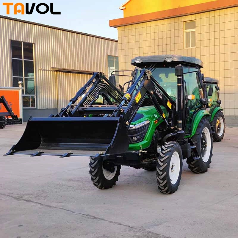 Chinese Cheap Price 4X4 30HP 40HP 50HP 60HP 70HP 80HP 90HP 100HP Mini Small Compact Agricultural Garden Farm Tractor with Front End Loader