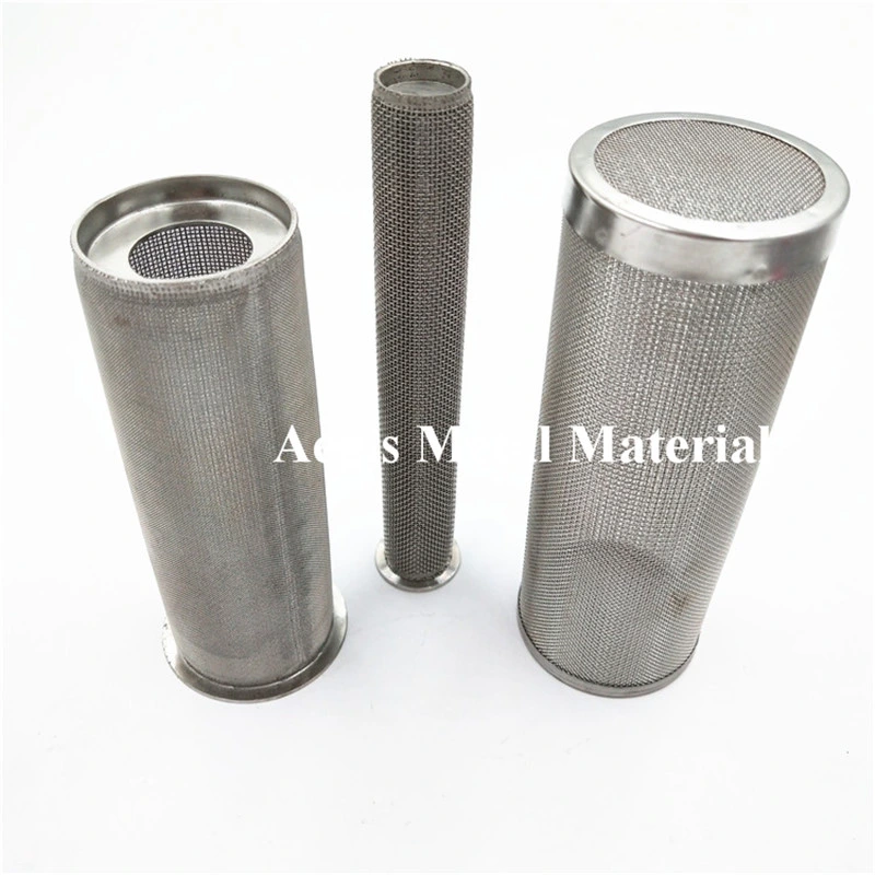 Cylindrical Strainer Stainless Steel Woven Wire Mesh Filter Pipe