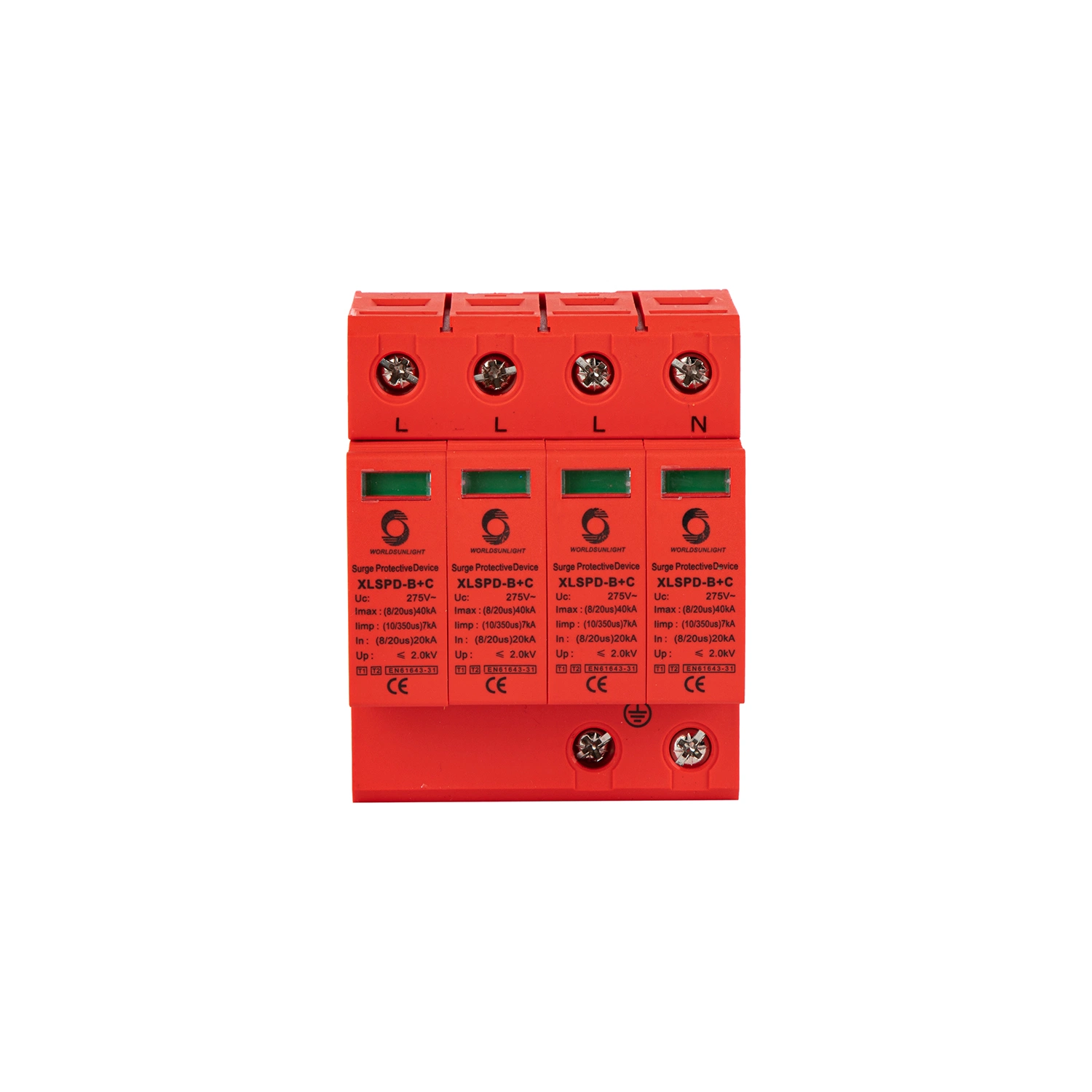 Single Phase Three Phase SPD T1 T2 Surge Protection Device AC SPD with CE Certificate